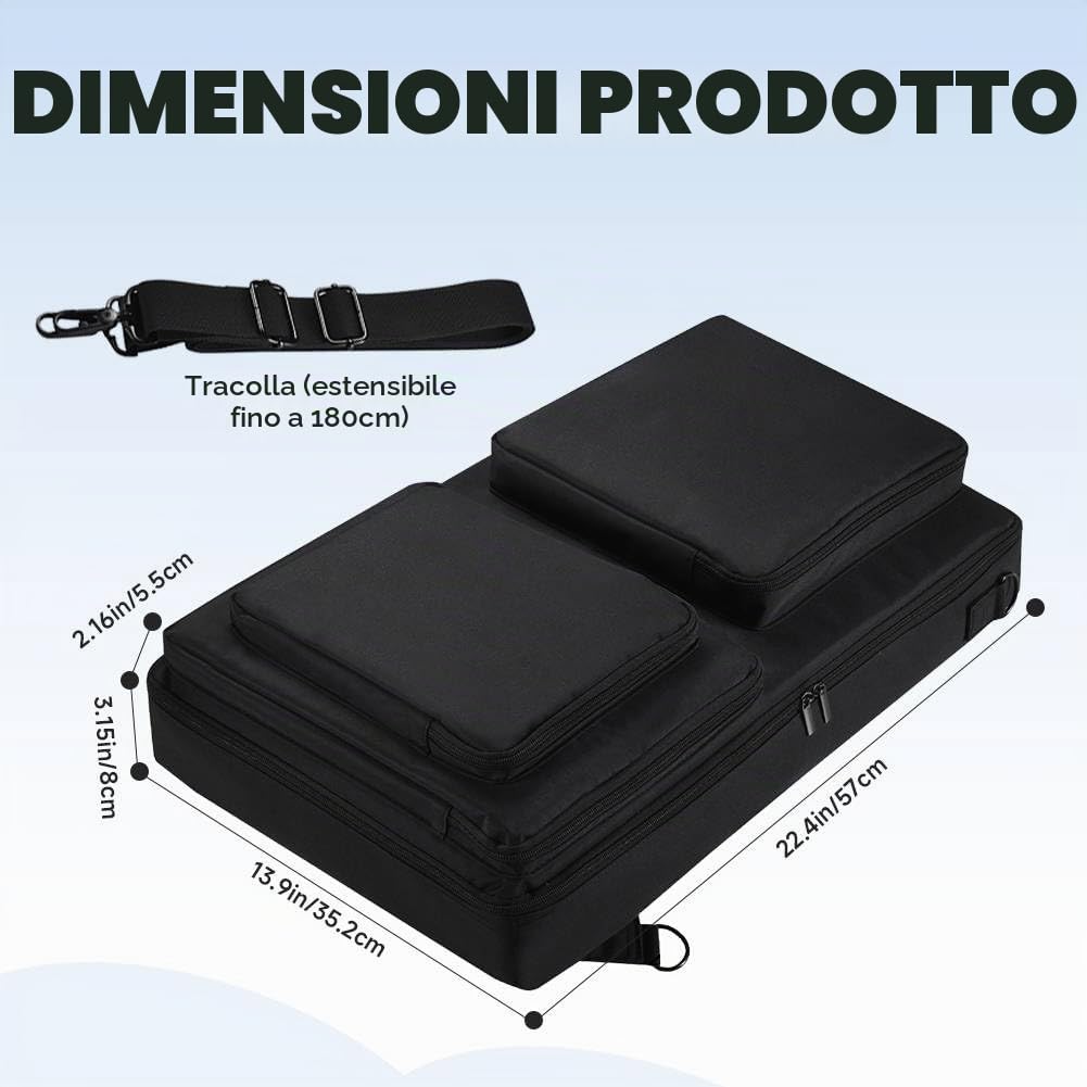 Janjunsi Borsa da trasporto viaggio per Pioneer DJ DDJ-SR2 / DDJ-SR | Custodia da Protettiva per Native Instruments Traktor Kontrol S4 Mk3 per Hercules Inpulse 500 con tracolla Zaino