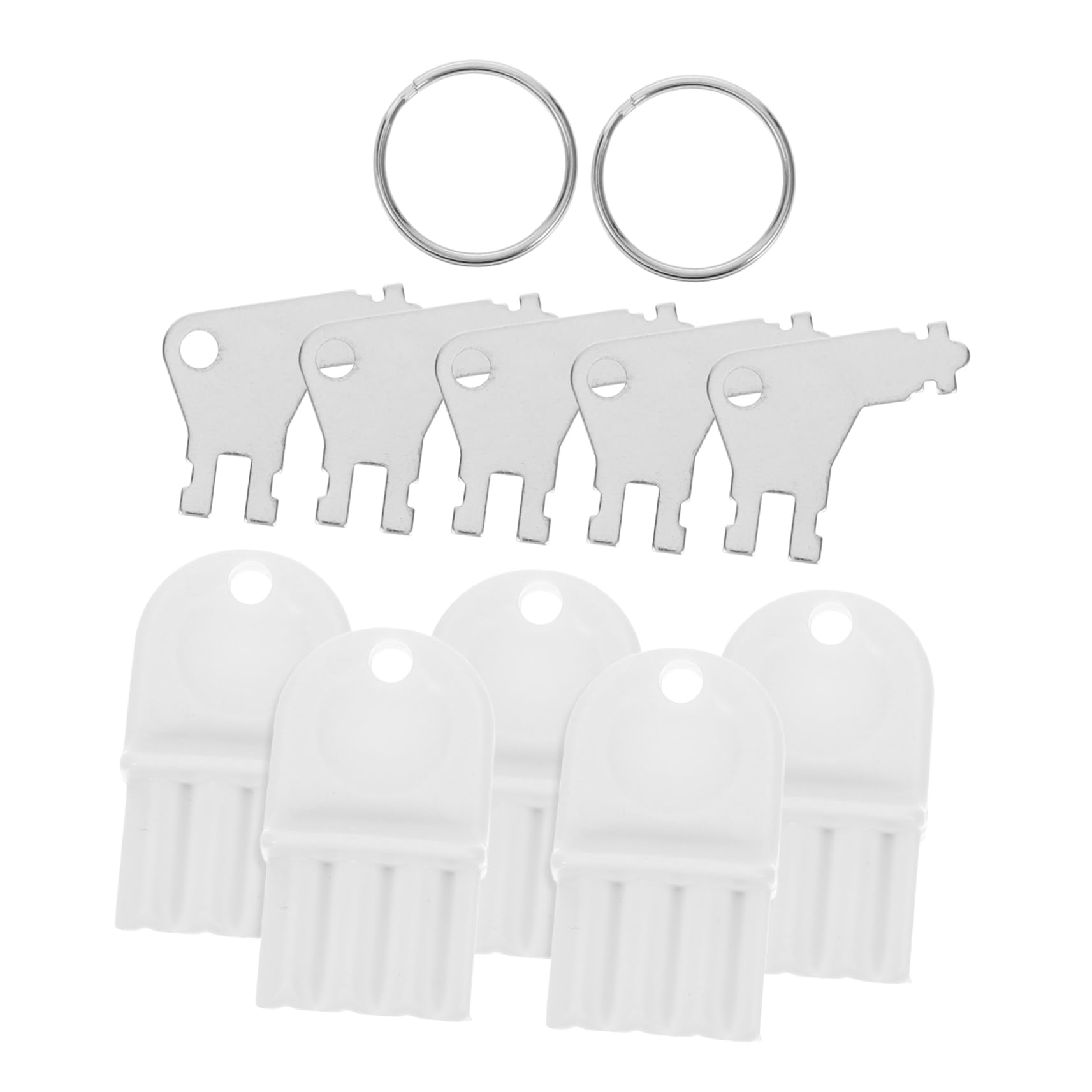 IWOWHERO 10pcs Paper Towel Dispenser Commercial Towel Dispenser Key Towel Stand Key for Paper Universal Dispenser Key Paper Towel Key Replacementt Soap Dispenser Key Towel Bin White Metal