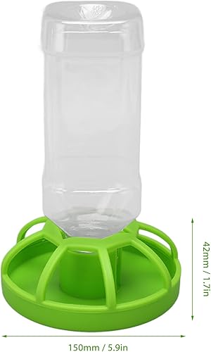 Miniatura 6 de Asixxsix Comedero de agua para reptiles, dispensador automático extraíble de agua para reptiles, plato redondo, tortuga, alimentador de alimentos y