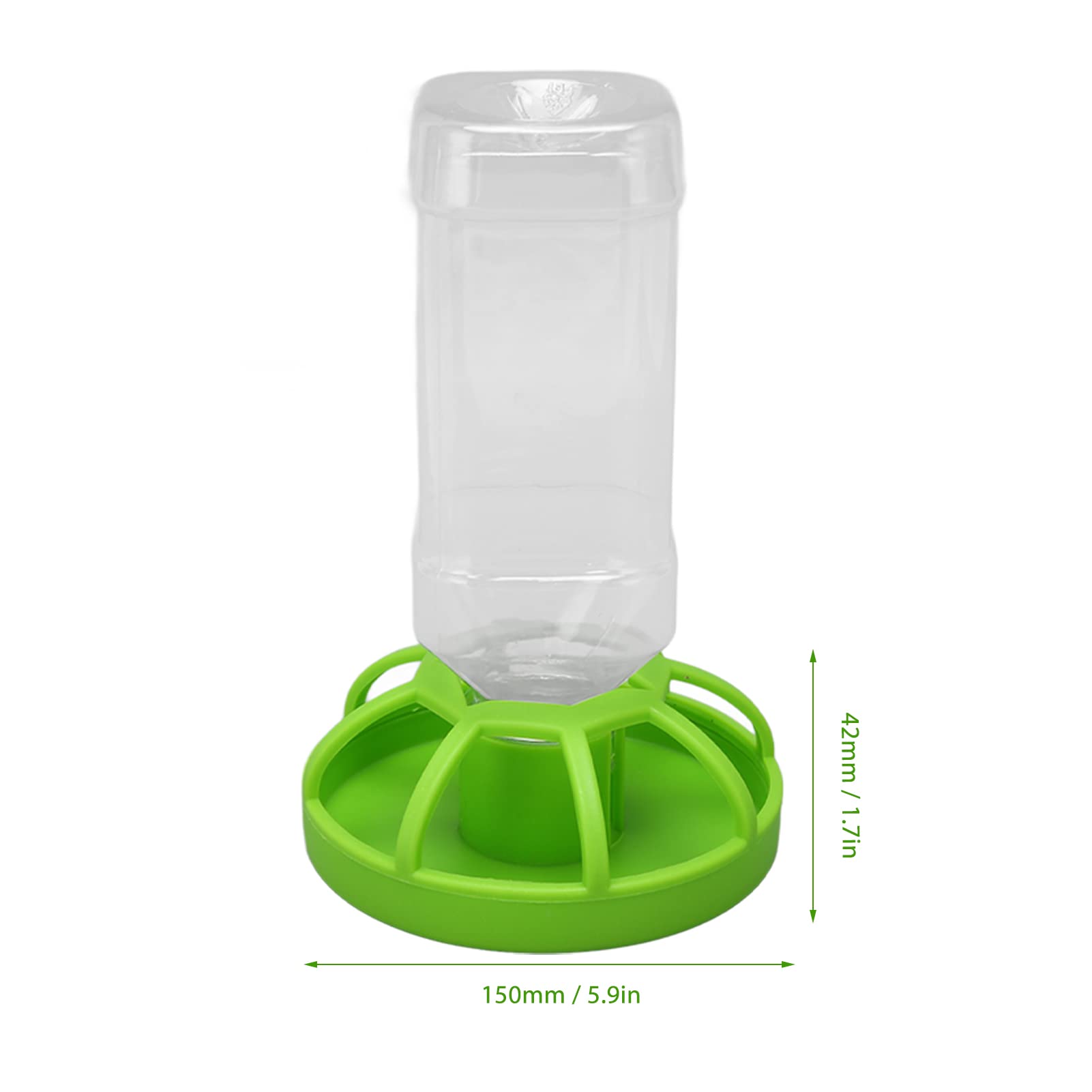 Qcwwy Distributeur d'eau pour Reptiles, Distributeur d'eau pour Bouteilles d'eau pour Reptiles avec Bouteille d'eau Tortue Mangeoire Automatique Abreuvoir Automatique pour Reptiles (Grand)