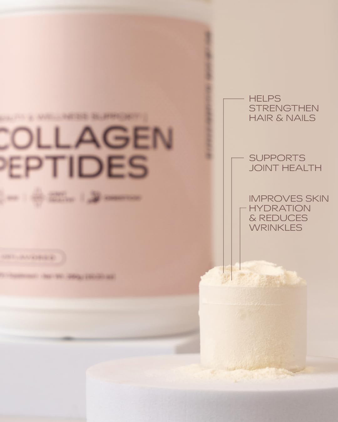 Aventus Peptidi di collagene Bellezza e benessere per pelle, capelli, unghie, salute articolare e digestione - Polvere non aromatizzata 10 g per porzione 29 porzioni