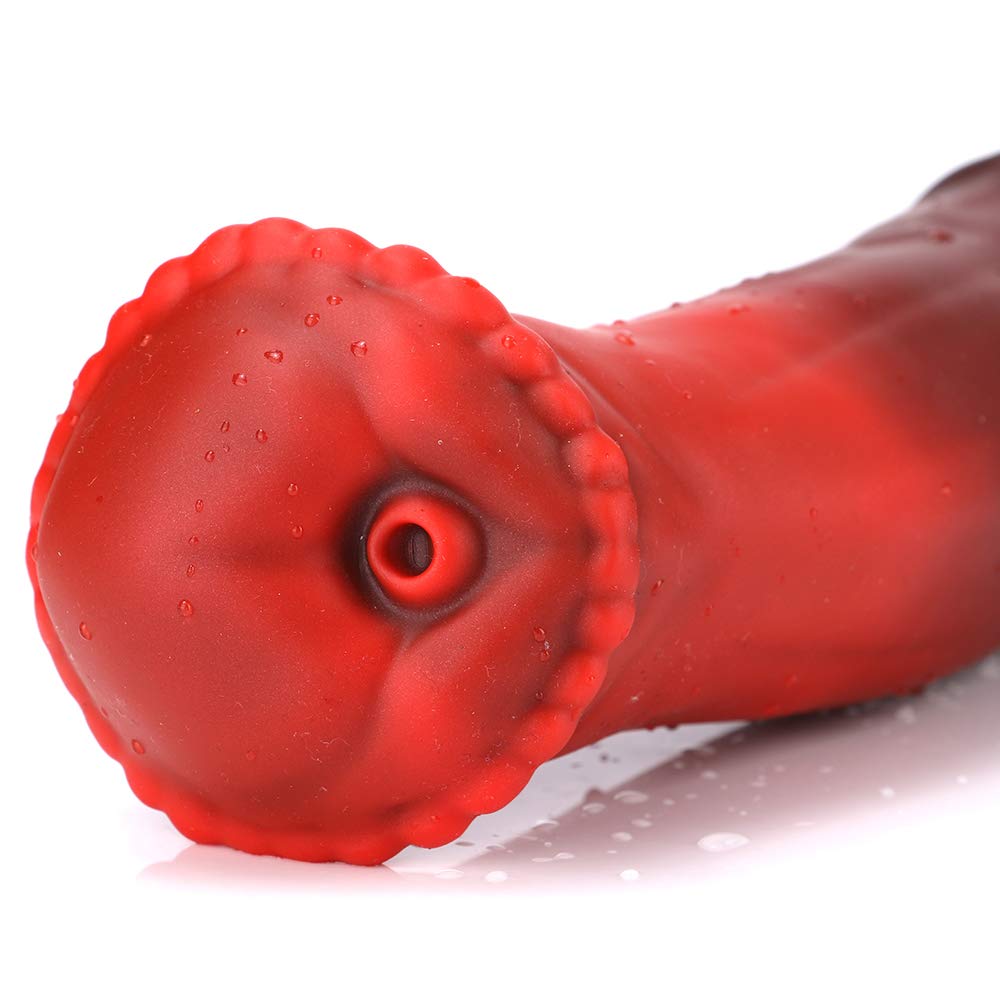 Dildo a ventosa, 20,5 cm, in silicone platino di Nothosaur Conola, dildo anale, grande anale, giocattolo sessuale per coppie, plug anale, da uomo, principianti, esperti, demone rosso, S