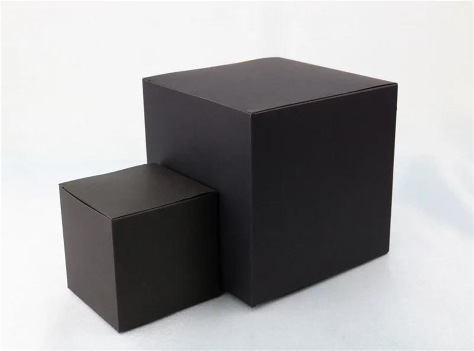 Porta Gioie Organizer Gioielli Contenitore Regalo Favore Della Festa Nuziale Scatola Cartone Nera 100 Pz/Lotto Scatola Imballaggio Carta Kraft Quadrata Scatola Porta Orecchini Organizer