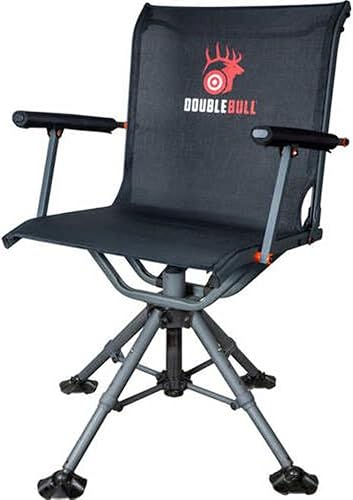 Primos Hunting Silla giratoria Double Bull con rango de movimiento de 360 y altura ajustable, plegable con correa para el hombro 65166