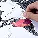 Hutikla Scratch Off Map of The World - Bonus Scratch Off USA Map, Tracks Your Adventures. Includes Precision Scratch Tool and Magnifying Glass, for Travelers 23.5