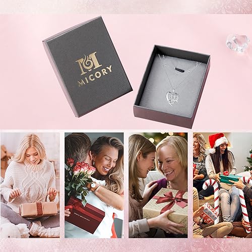 Micory Hundepfote Halskette für Damen 925 Sterling Silber mit Herz Zirkonia Kette Damen Verstellbar Ketten Valentinstag Muttertag Geburtstags Weihnachten Geschenk für Sie Frauen Freundin