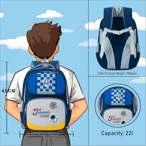 Image of Tinytot 22 Litre 17-Inch Waterproof Large School Bag for Boys & Girls, Kids School Bag, School Backpack for Girls and Boys, for Kids, Ideal for Children