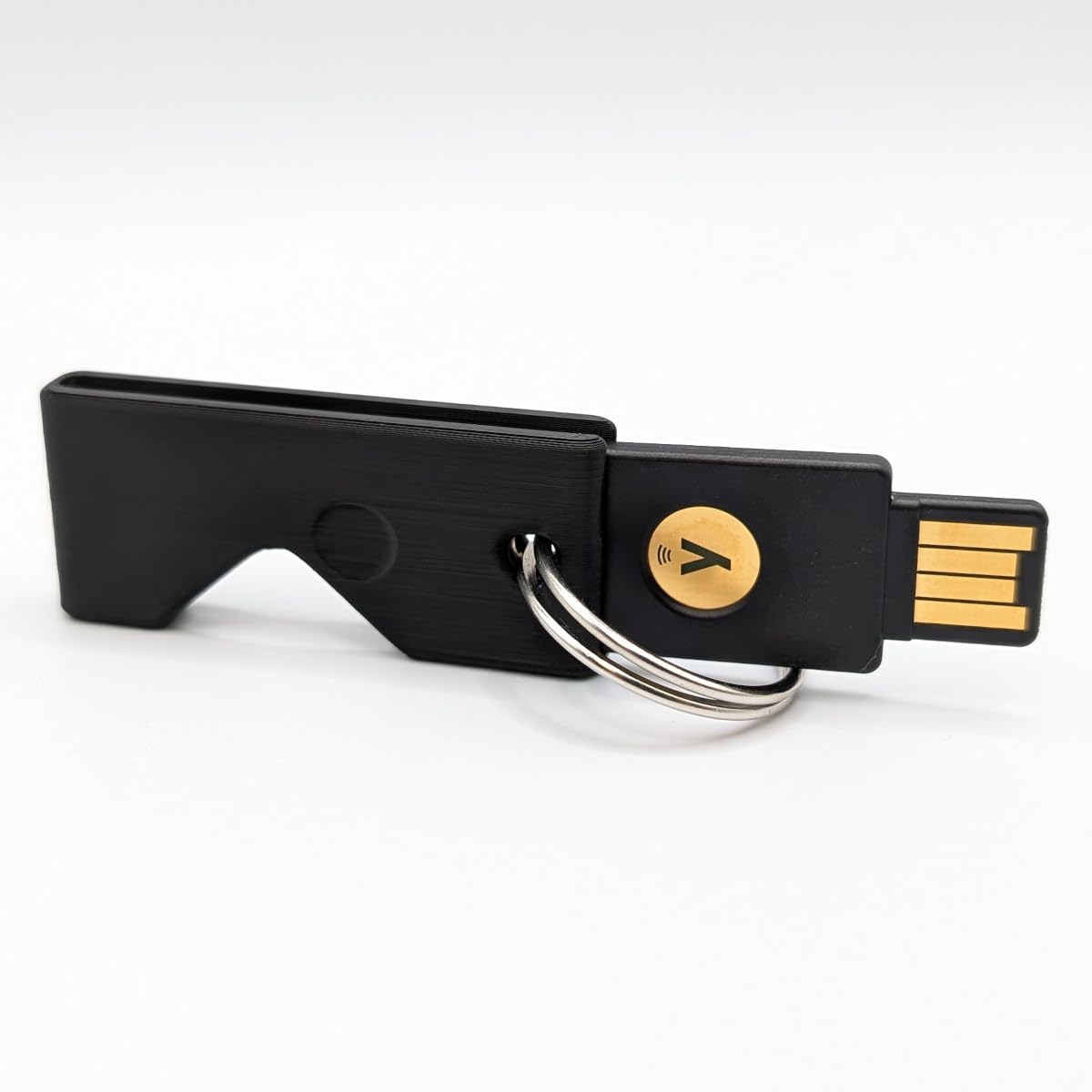 Funda protectora para Yubikey 5 NFC (USB-A) resistente a los arañazos (negro)
