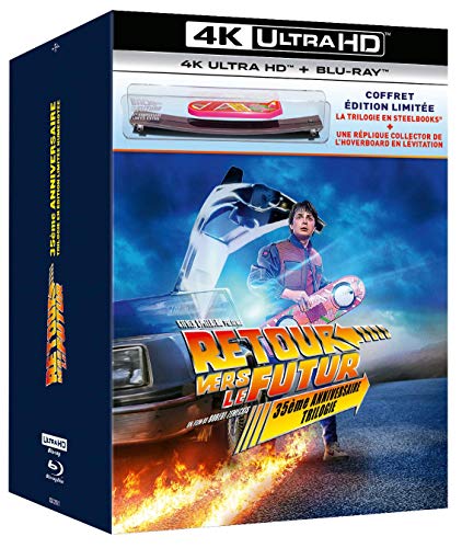 Retour vers Le Futur : Trilogie [35ème Anniversaire-Coffret édition limitée Steelbook 4K Ultra HD + Blu-Ray + Hoverboard en lévitation]