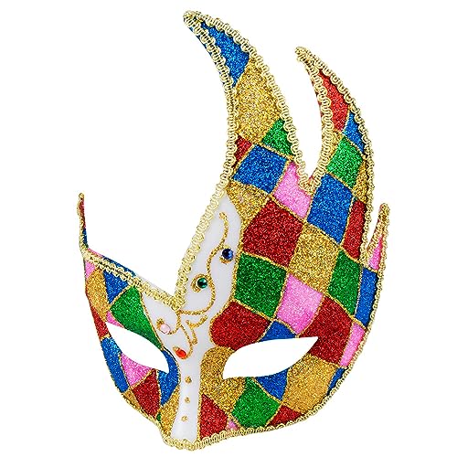 Boland 00200 - Máscara de olhos de Veneza, purpurina e pedras preciosas, 16 x 21 cm, máscara, acessório, carnaval, festa temática, halloween