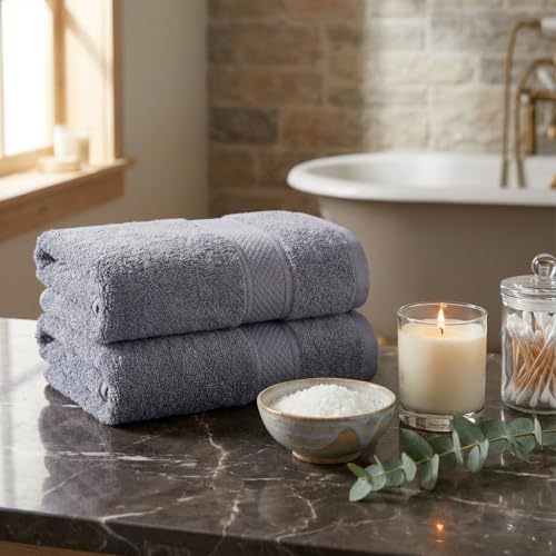 Image of MYTRIDENT Hand Towel | Urban Comfort | Quick Drying | Travel Friendly | for Men /Women | 2 Pc Hand Towel (40 cm x 60 cm) | 100% Cotton 450 GSM - Charcoal