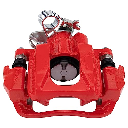 Image of TRQ Front and Rear Brake Caliper Set Performance Brackets Compatible with 2010-2012 Ford Flex 2011-2018 Explorer 2013-2018 Taurus 2010-2013 Lincoln MKT