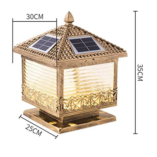 Iluminación de jardín elegante con faro de columna bicolor de hierro 2