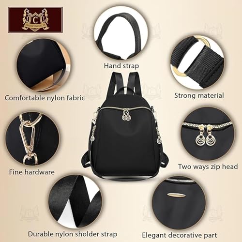 Image of Backpack Bags for Women /Girls Stylish Shoulder Sling Handbag Purse Office Travel College Daily-Use Convertible 13 Inch Laptop Backpacks Corporate - Pack of 1