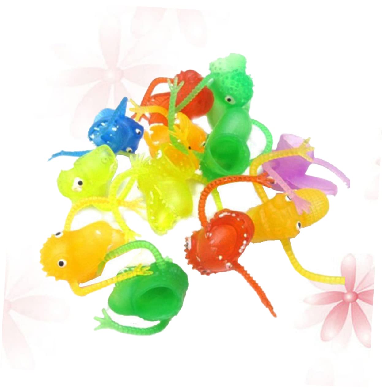 Toyvian 40pièces Marionnettes Doigts Dinosaures Amusantes pour Garçon Fille Jouets De Fête Anniversaire Motifs Aléatoires