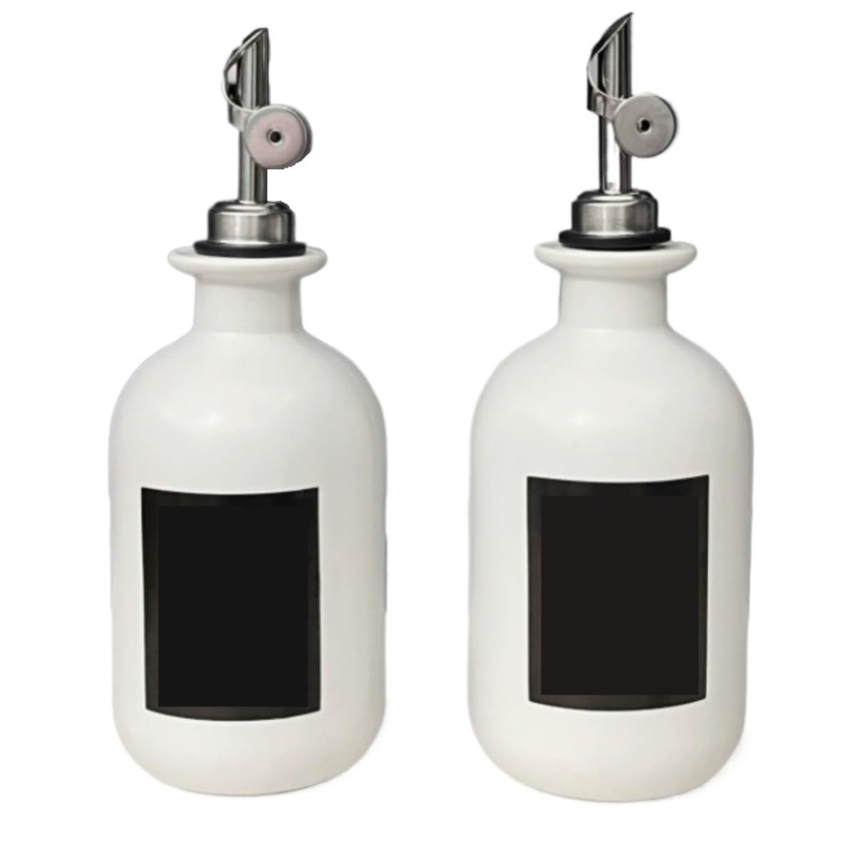 CVdrtyED Leak Proof Oil And Vinegar Dispenser Set Kitchen Olive Oil Vinegar Glass Dispenser Set Cooking Bottle Soy Sauce 2pcs For Liquid Seasonings(White)