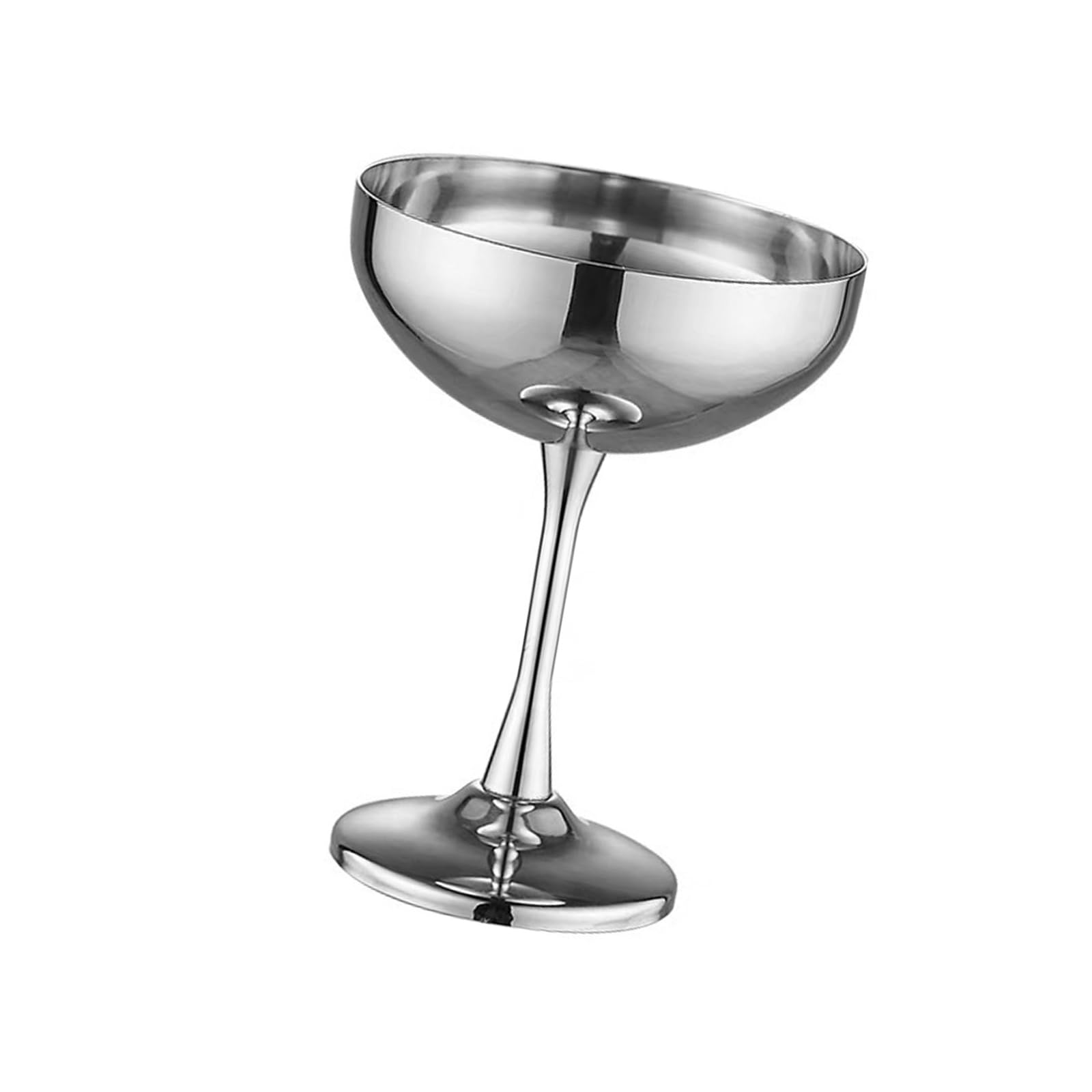 Tsophreniq 304Stainless Steel Dessert Cups Ice Cream Cup Double Layer Serving Suitable for Ice Cream and Round Footed