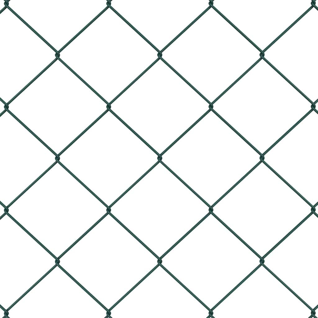Geschweißter Drahtzaun mit Betonfundament 10 x 0,8 m grün PVC-beschichteter Stahl Zaunfeld für Gartenzaun und Terrasse mit Maschendraht Sichtschutz und Sicherheit im Außenbereich