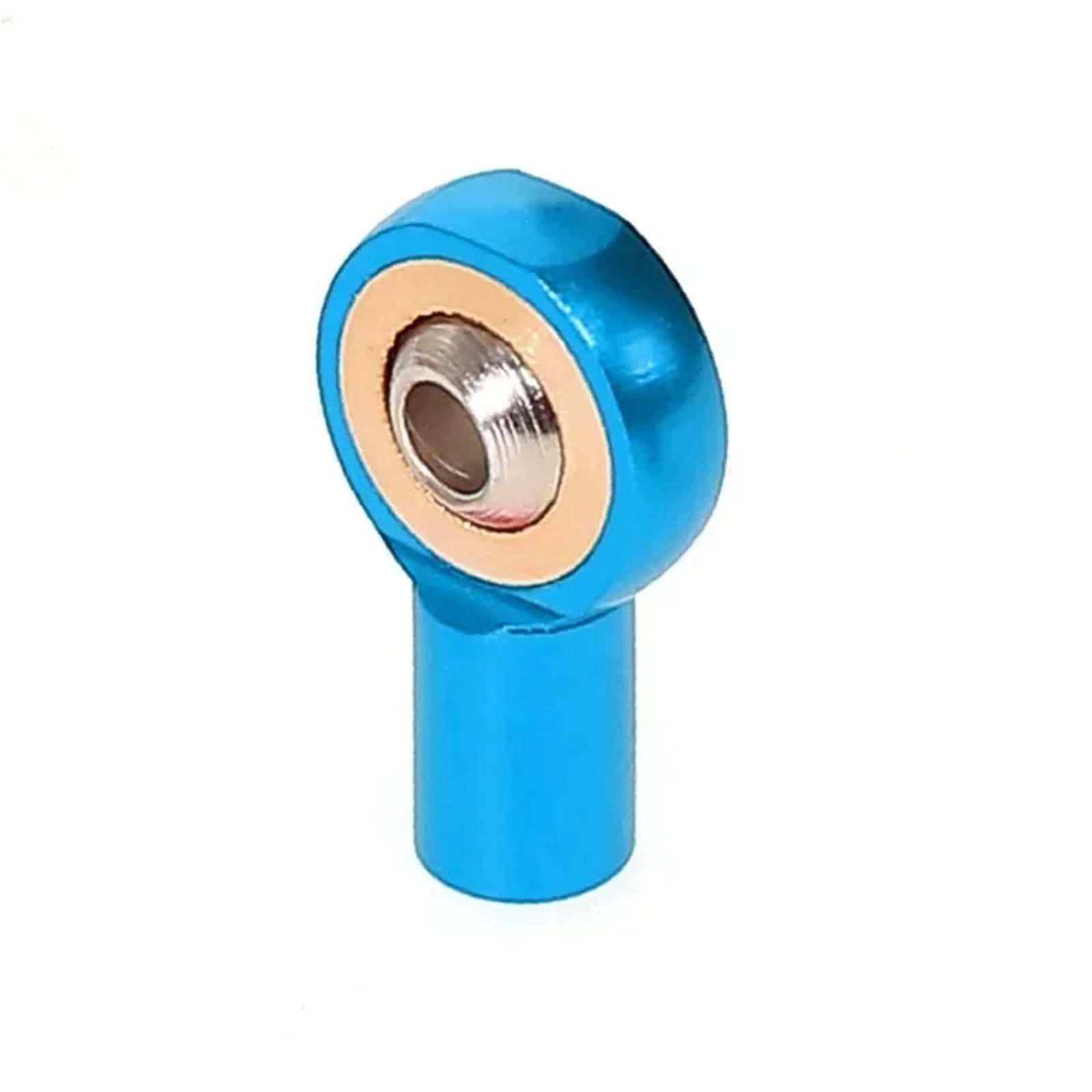 RC Repuestos 10 Uds Aleación Aluminio M2.5 Extremo Varilla Cabeza Bola Soporte Juntas Tornillo Mano Derecha Modelo RC Coche Barco Avión Camiones(Blue)
