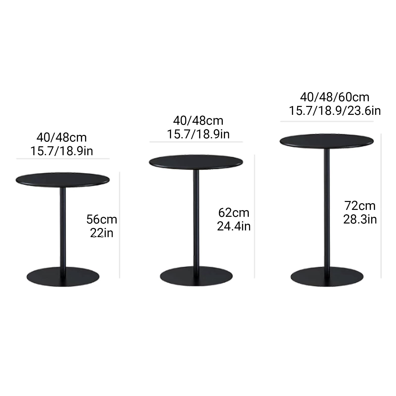 Table à Manger Ronde Minimaliste Moderne en Acier Inoxydable,