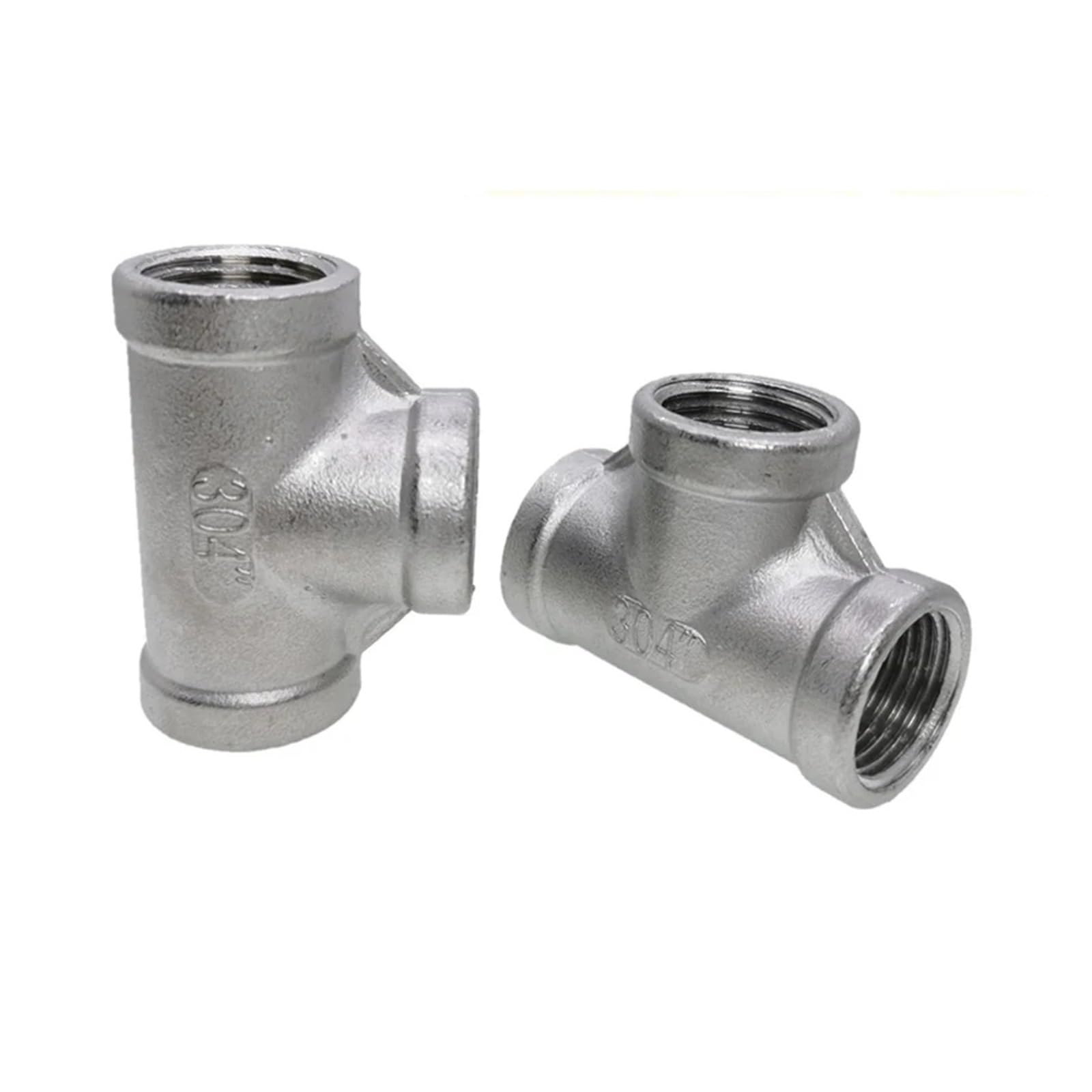 AARTERZZA 1PC SS304 Stainless Steel Female Threaded 3 Way Tee T Pipe Fitting 3/8" BSP Threaded