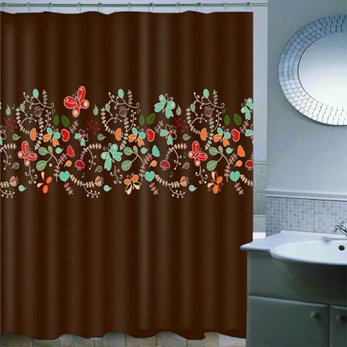 Rideau de douche papillon en tissu imperméable haut de gamme coloré