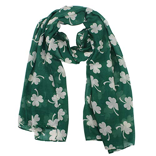 Women's St.patrick's Green Shamrock Scarf Clover Scarveshead scarf,Wrap,Wrap Shawl(DDNPJ8)2