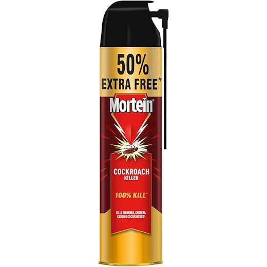 Mortein 625 ml - Fresh Fragrance, Cockroach Killer Spray, Crawling Insect Killer with Deep-Reach Nozzle | 100% Kill Guarantee
