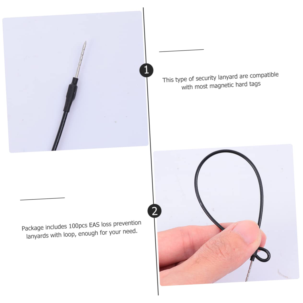 Operitacx 1000 Piezas Cuerda Antirrobo Separador De Para Cordones Placa De Guardia De Seguridad Agente De Mudanzas Eliminación Zapatos y Sombreros El Plastico Cable