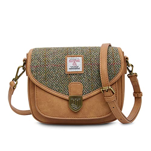 Islander Mini bolsa de ombro clássica, Espinha de peixe Cheatnut, Mini