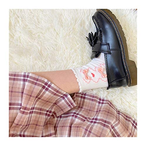 Chaussettes filles étudiante douces pour uniforme JK rose