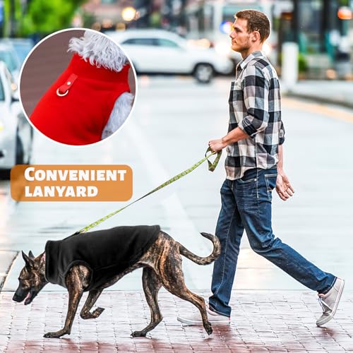 2 Stück Hundepullover Kleine Hunde, yisight Hundemantel, Hundebekleidung & Zubehör, Hundemantel für Kleine Hunde, (S-Code) Schwarz und Rot, Haustierbekleidung