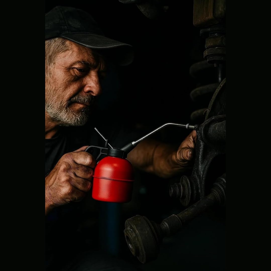 Jouis Metal Yağdanlık, Endüstriyel Yağlama Şişesi, Makine Yağı, İnce Akıtma Uç, Sızdırmaz Kapak, Otomotiv, CNC, Bakım Yağlık, Dayanıklı, Metal Uçlu, Kontrollü Akış, Ergonomik Tutuş (500 cc)
