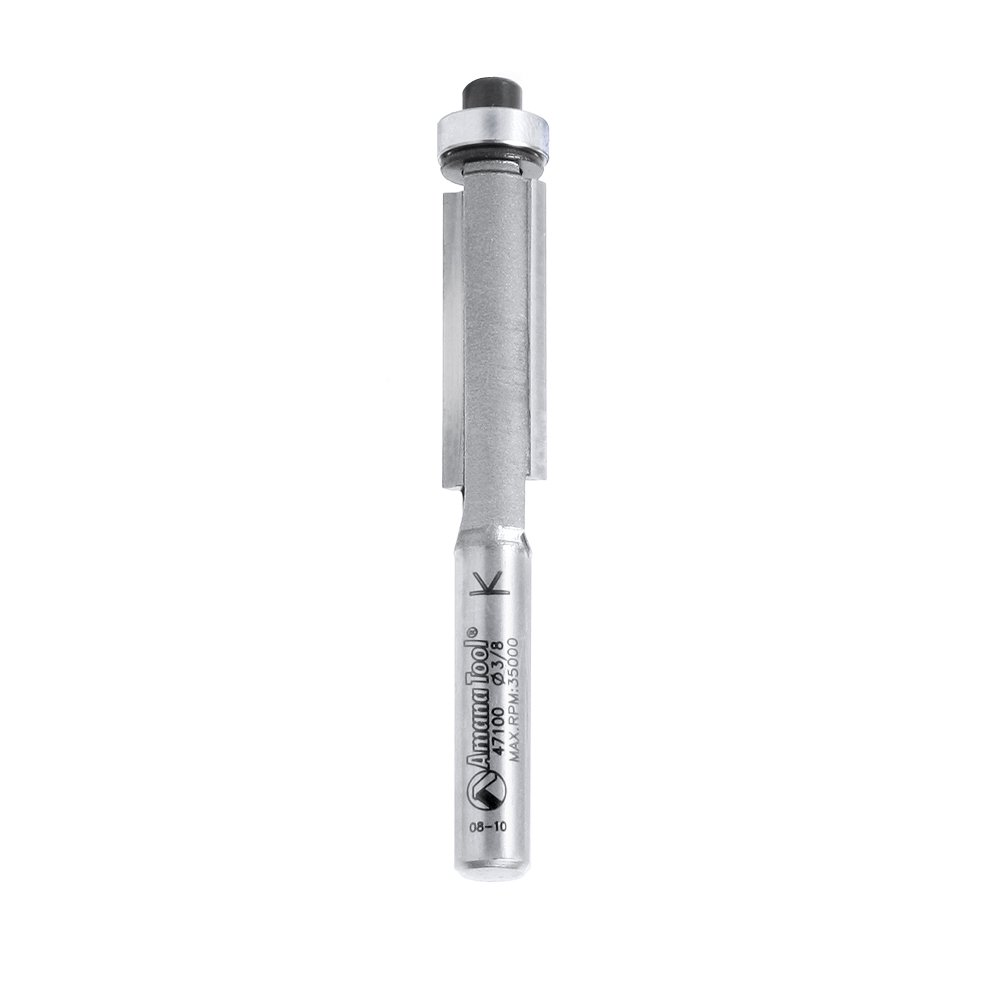 Amana Tool - 47100 Carbide Tipped Flush Trim 3/8 Dia x 1" 4 Shank