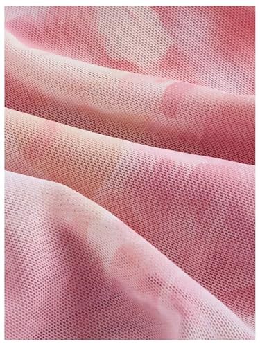 Floerns Girl's Tie Dye Sleeveless Bandeau Mesh Bowknot Hanky Hem Boho Tube Top3