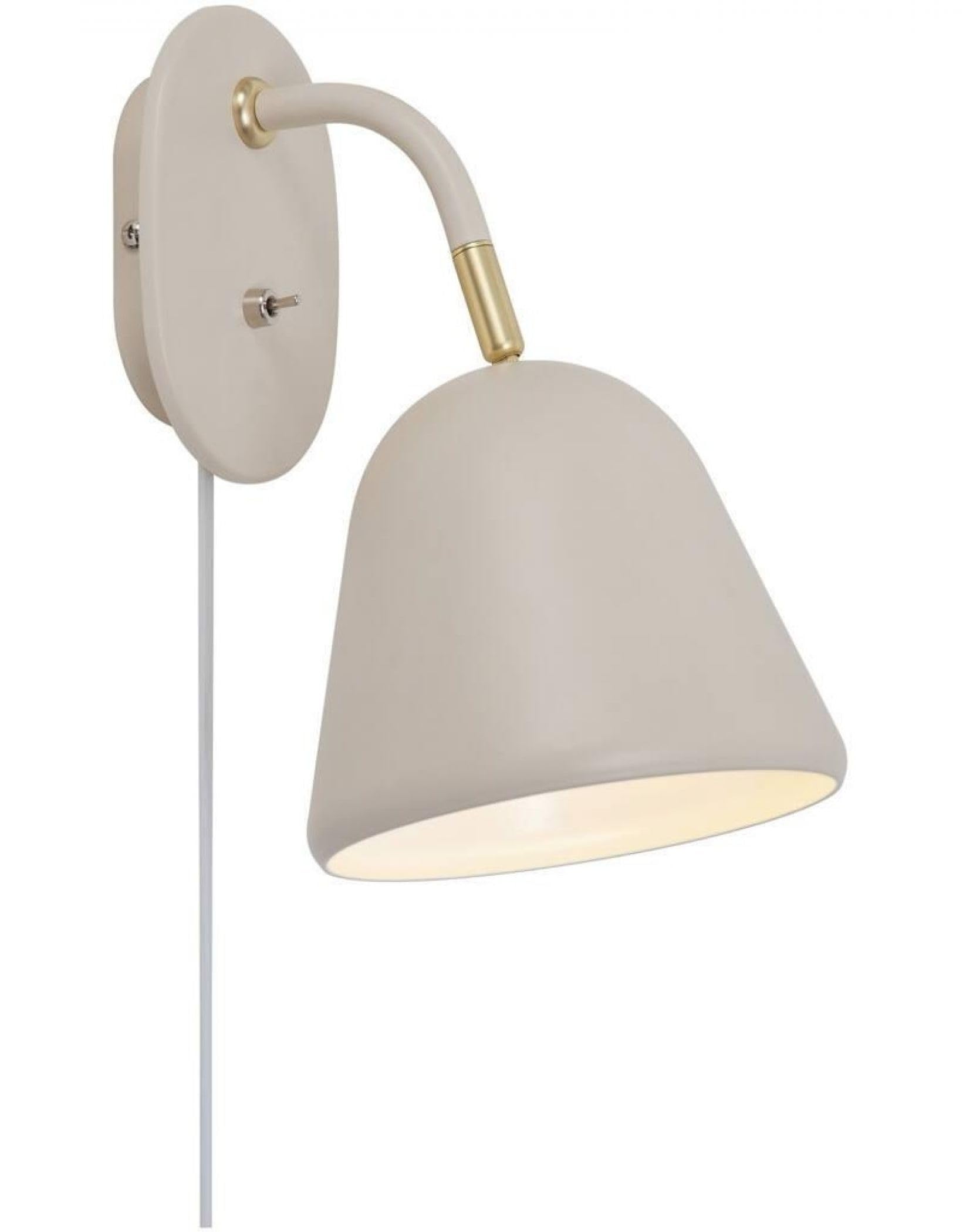 Nordlux Fleur Indoor Wall Light Brown Metal E14 Adjustable Head - Bedroom, Bedside, Living Room Plug in or Mains Powered, IP20