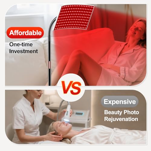 Red Light Therapy for Body Face, Infrared Light Therapy Lamp with Adjustable Stand, 660nm and 850nm Near Infrared LED Lights Panel, Red Infrared Lamp for Full Body - image 9