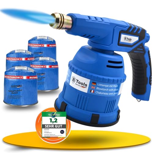 MAGNUM ® Gasbrenner mit Kartusche– Küchenbrenner max. 1300°C Temperatur – Lötlampe – Bunsenbrenner Küche -Flambierbrenner (4x 190 G Kartuschen) MAGNUM ® Gasbrenner mit Kartusche– Küchenbrenner max. 1300°C Temperatur – Lötlampe – Bunsenbrenner Küche -Flambierbrenner (4x 190 G Kartuschen)