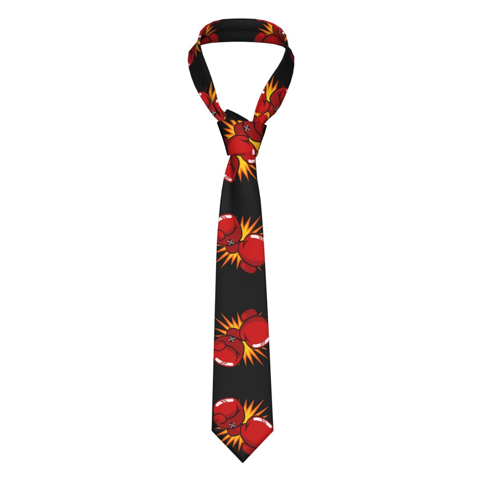 ATOurDealss Men'S Skinny Tie Boxing Gloves Necktie Great For Weddings Groom Groomsmen Dances Gifts