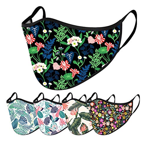 Preisvergleich Produktbild 5pc Adult Beauty Print Weihnachtsschild, Tyoby waschbar wiederverwendbar winddicht Anti-Spuck-Fahrradm@sks