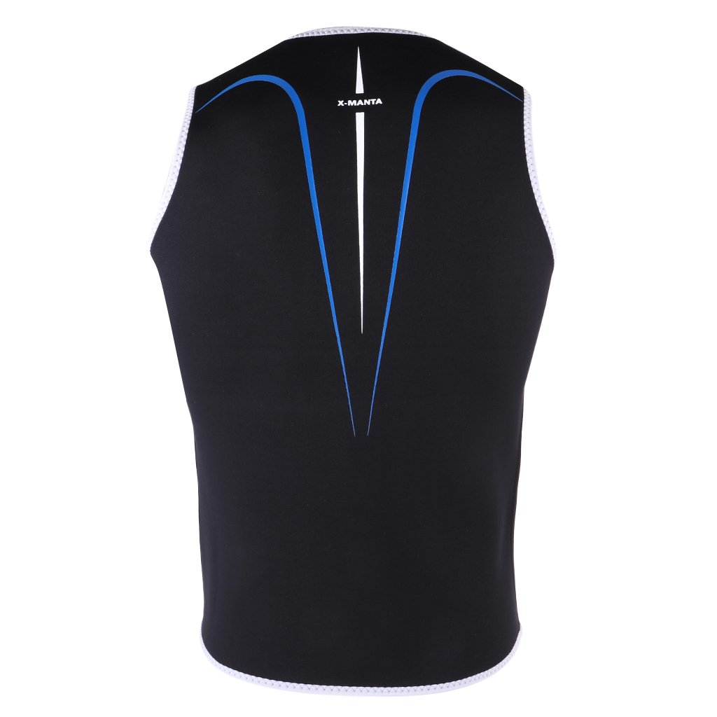 Chaleco de neopreno para hombre, con cremallera frontal, 3 mm, para surf, surf, talla M, color negro