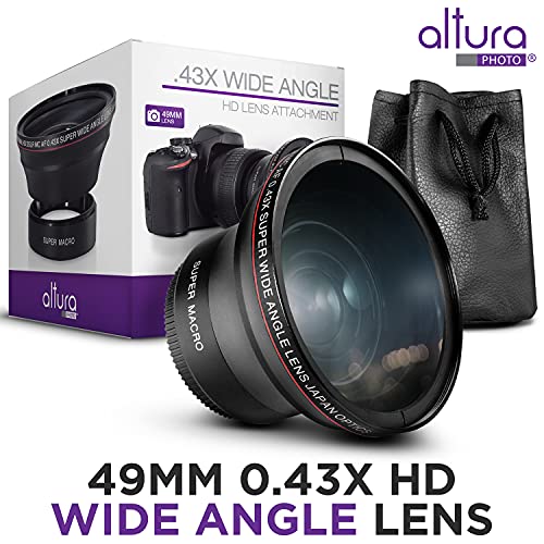 Altura Photo UM2267 49Mm 0.43X Professional Hd Wide Angle Lens (W/Macro Portion) For Canon Eos M50 M M2 M3 M5 M6 Mark Ii M10 M100 M200 R50 R100 Mirrorless Cameras thumb #3