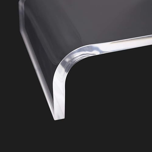 Miniatura 7 de DYCacrlic Soporte de acrílico transparente para monitor de computadora, elevador de monitor resistente para oficina y hogar, escritorio de esquina,
