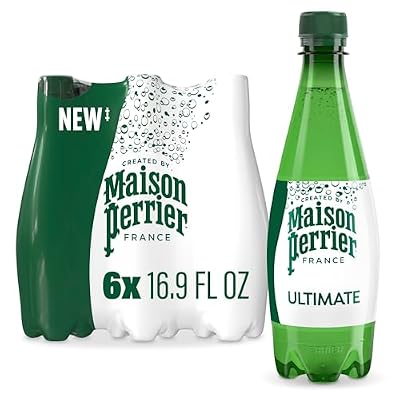 Maison Perrier Unflavored Sparkling Water, 16.9 Fl Oz Plastic Water Bottles, 6 Count 101.4 fl oz