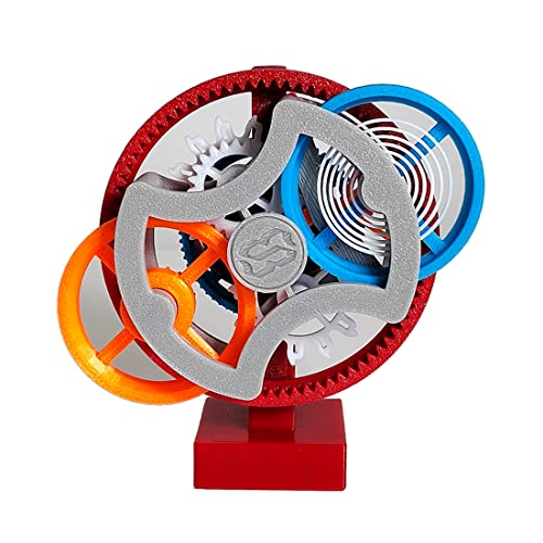 HYUA Technic Tourbillon Assembly Model Building Kit, 3D Printed Tourbillon Double-Ring Flywheel Assembly Model, Educational Toys Desk Ornament Creative Gift