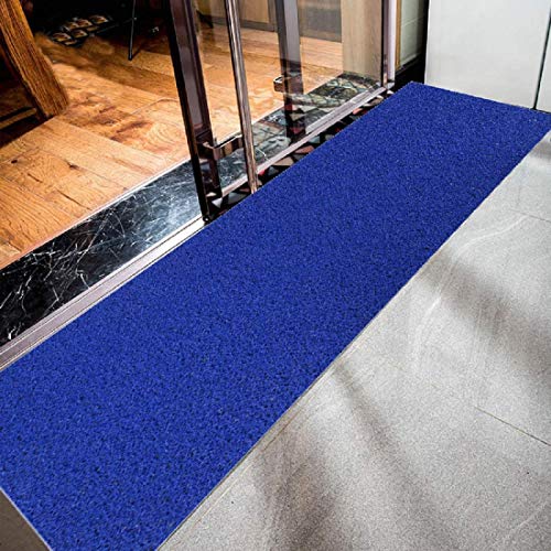 Image of Kuber Industries CTKTC040014 PVC Rubber Anti Slip Floor /Door Mat (Blue, 2x8 Feet)