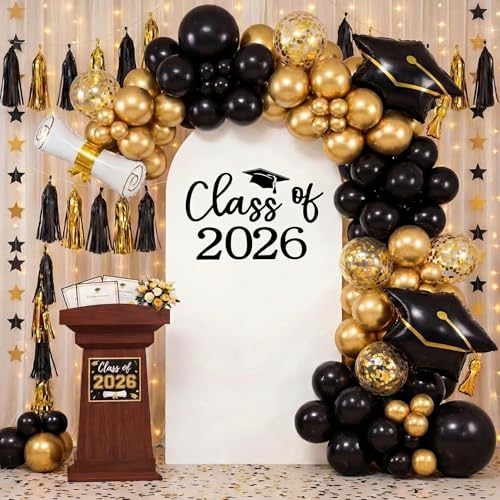 Moukeren Cubierta Fondo Arco Graduación 6.6ft Blanco miniatura 2