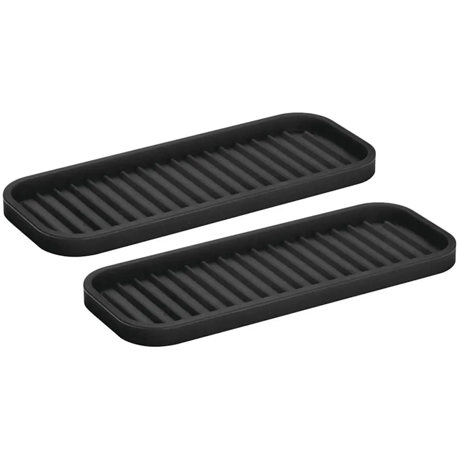 Silicone Bathroom Tray 2Pcs Rectangle Silicone Storage Tray