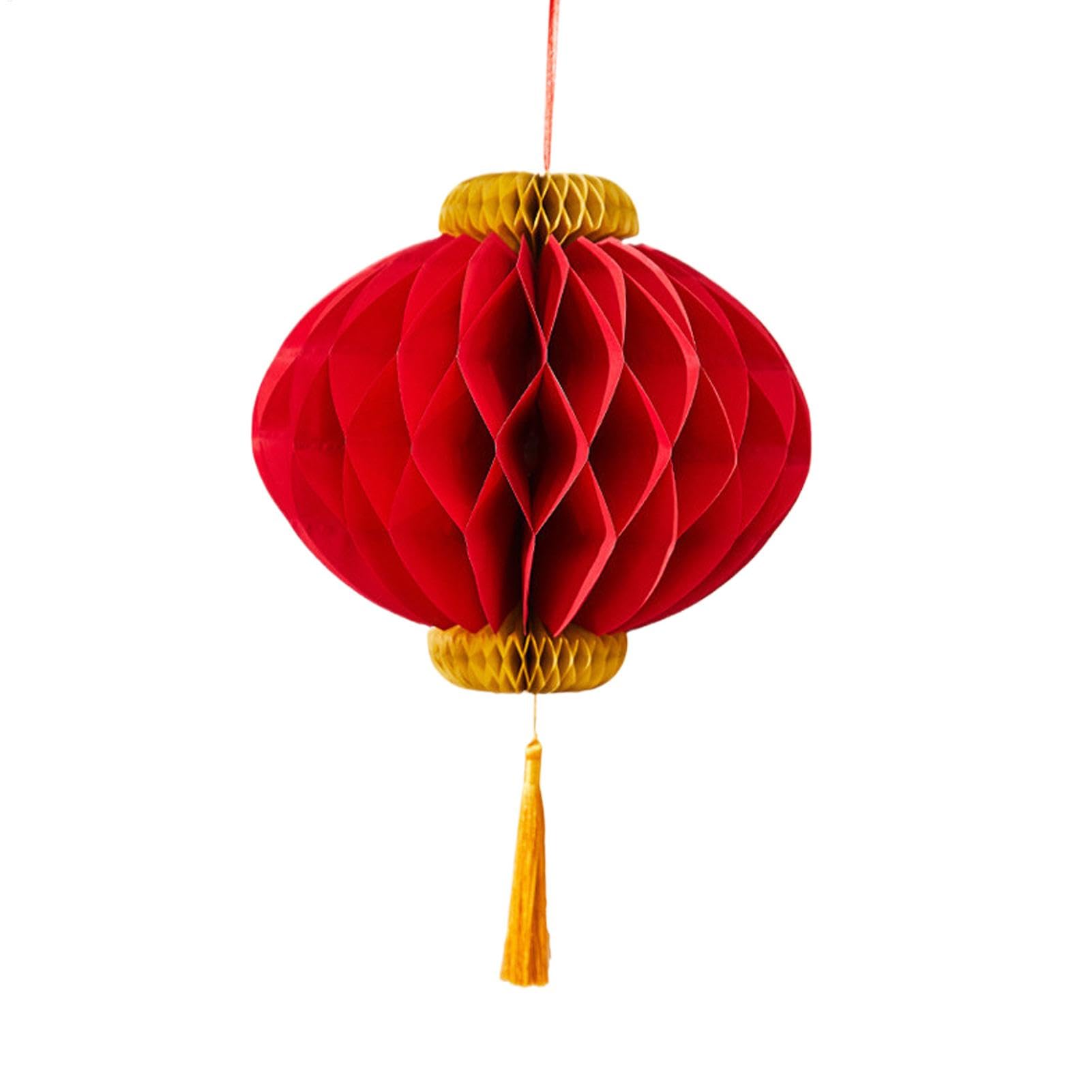 Chinese New Year Decorations, Paper Lanterns Decorative, Chinese Red Paper Lanterns Festival Decorations, Paper Lanterns Hanging Decorations for Lunar New Year Spring Festival