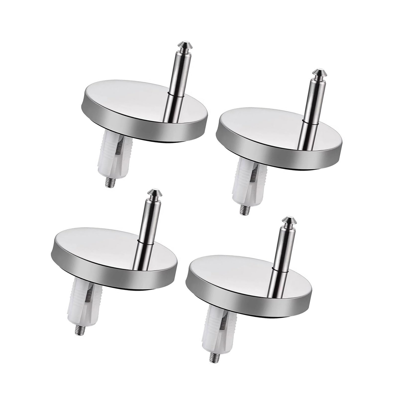 Tsophreniq 4 Packs Toilet Seat Hinge Fixings Replacement Top Fix Nut Screws Toilet Cover Seat Hinges Connector Fixing Bolts Enduring Cover Screw Buckles
